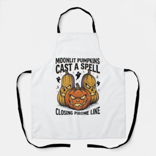 Delantal Calabaza de Halloween Cita Jack O Linterna Eng ilu