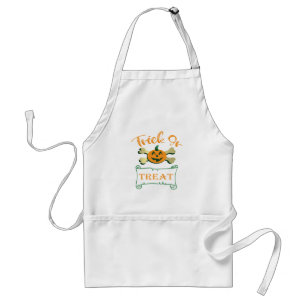 Delantal Calabaza de Halloween con truco o tratar cruces