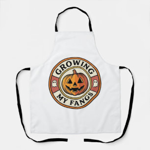 Delantal Calabaza de Halloween Creciendo Mis Colmillos Insi