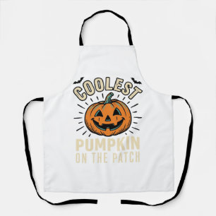 Delantal Calabaza de Halloween Más Fría del Lote Vintage_1