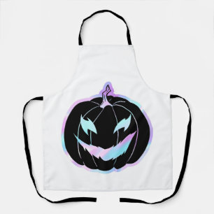 Delantal Calabaza de Halloween Morada, Disfraces de Hallowe
