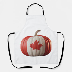 Delantal Calabaza de la Bandera Canadiense Hoja de Arce de