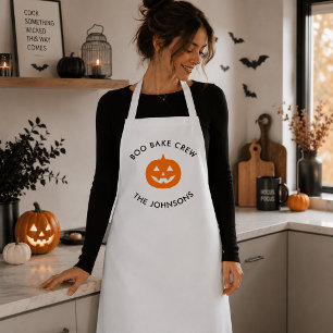 Delantal Calabaza de la tripulación Boo personalizada – Per