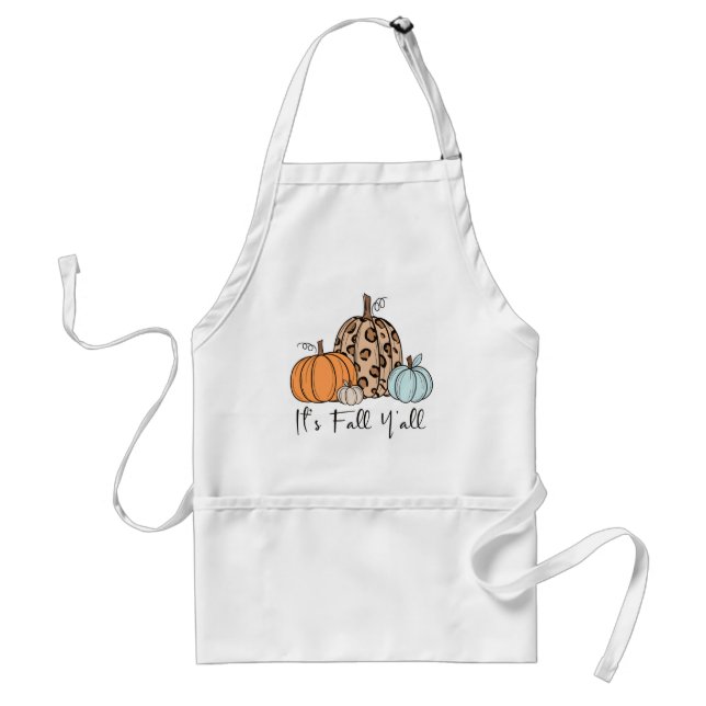 Delantal Calabaza de moda de otoño | “Es otoño, chicos” cit (Frente)
