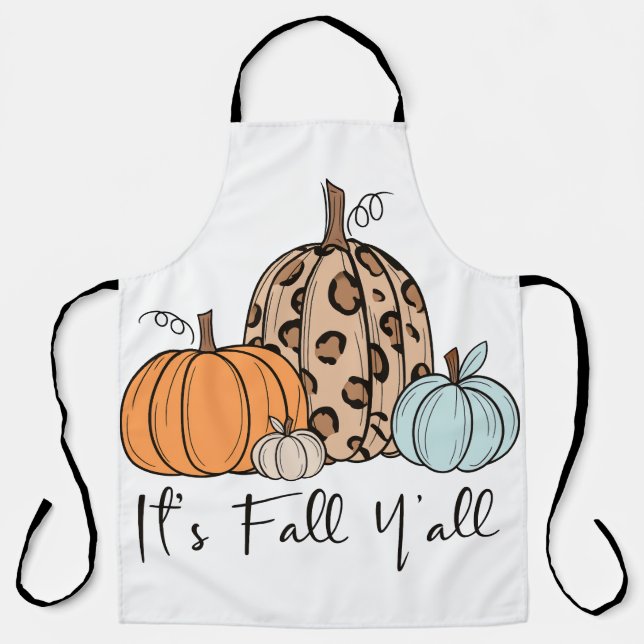 Delantal Calabaza de moda de otoño | “Es otoño, chicos” cit (Anverso)