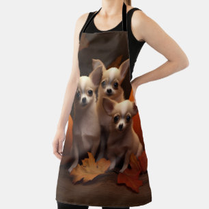 Delantal Calabaza deslumbrante de Chihuahua Puppy Autumn