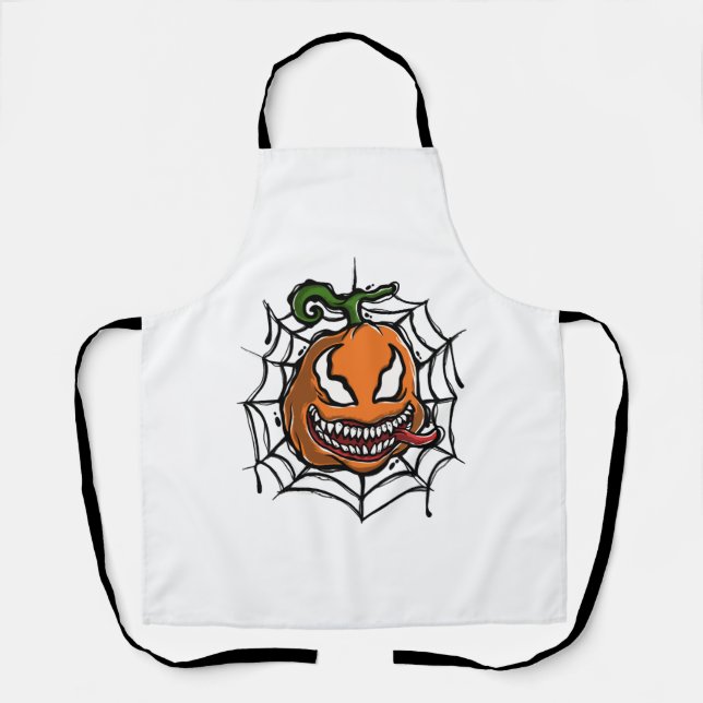 Delantal Calabaza - Diseño de Halloween - Camisa de terror (Anverso)