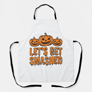 Delantal Calabaza Divertida de Halloween Vamos a Destrozar