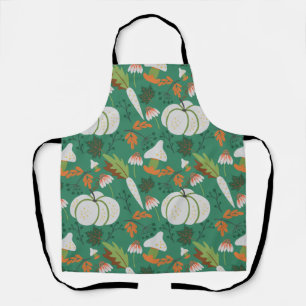 Delantal Calabaza en forma de zanahorias y champiñones sin