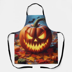 Delantal calabaza/Halloween/espeluznante de murciélagos