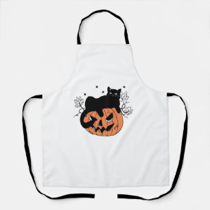 Delantal Calabaza para gato negro