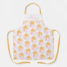 Delantal Calabaza Preppy dobla Fiesta de celebración del Dí