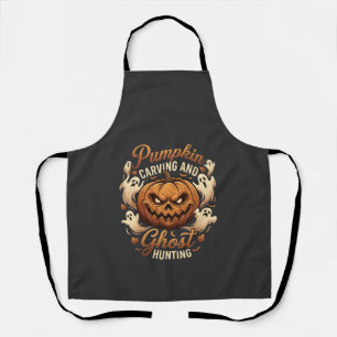 Delantal Calabaza Tallada Caza de Fantasmas Halloween Terro
