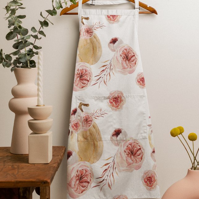 Delantal Calabaza y flores acuáticas de moda | Otoño otoño (Subido por el creador)