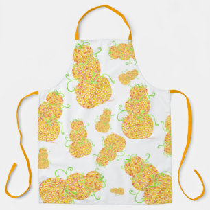 Delantal Calabazas apiladas caen en Apron
