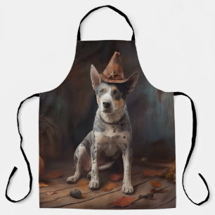 Delantal Calabazas Australian Cattle Halloween Espeluznante