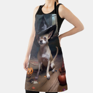 Delantal Calabazas Chihuahua Halloween Espeluznantes