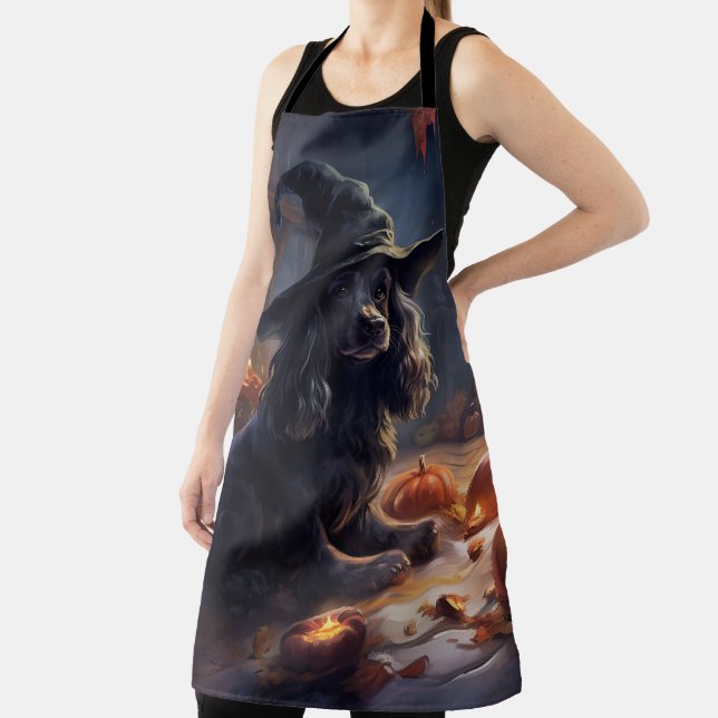 Delantal Calabazas de Cocker Spaniel Halloween Scary (in situ)