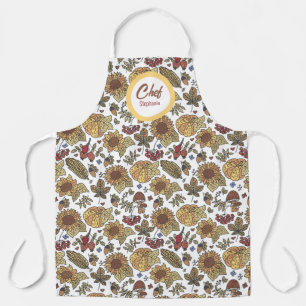 Delantal Calabazas de maíz y girasoles , Chefs personalizad