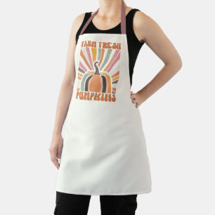 Delantal Calabazas frescas de la granja retro