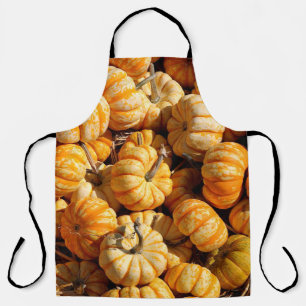 Delantal calabazas pequeñas en la pila