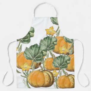 Delantal Calabazas Vintage de acuarela de otoño