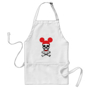 Delantal Calavera con gorro de orejas de ratón de dibujos a