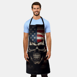 Delantal Calavera de la bandera americana