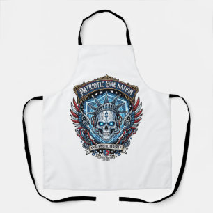 Delantal Calavera de la libertad ciberpatriótica Futuro Cyb
