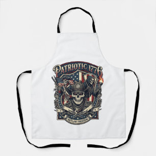 Delantal Calavera Sheriff Fuera de la Ley Patriota Oscuro P
