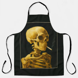 Delantal Calavera Vintage Fumando – Única Inspirada en Van