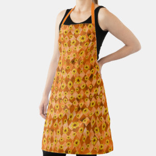 Delantal Calaveras naranjas y diseño de la serie girasol 2