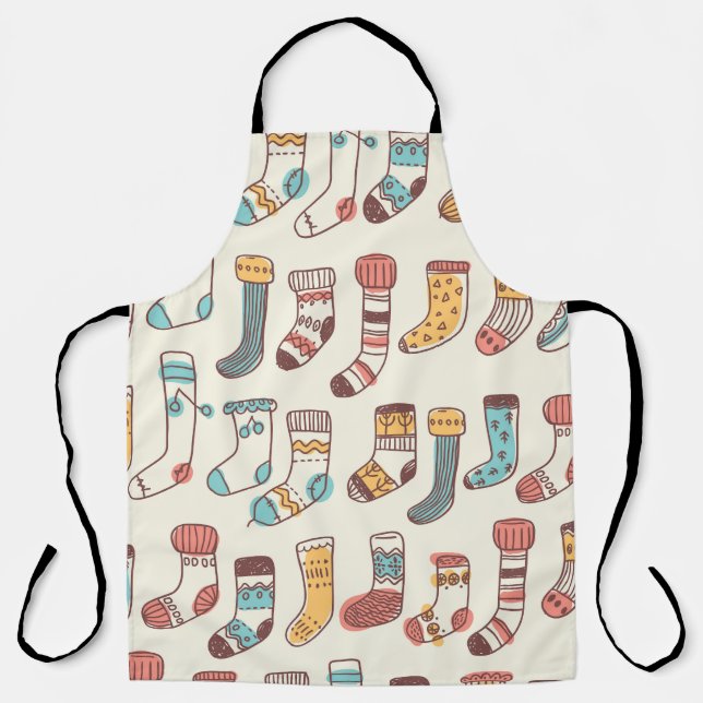 Delantal Calcetines Cute Doodle: Simplicidad escandinava. (Anverso)