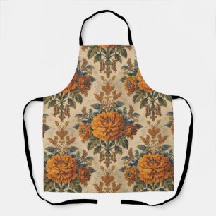 Delantal caléndula William Morris floral Vintage