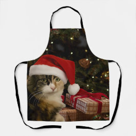 Delantal Calico Santa Kitty Apron