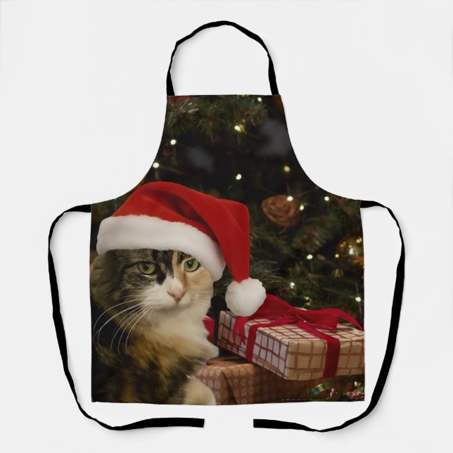Delantal Calico Santa Kitty Apron (Anverso)