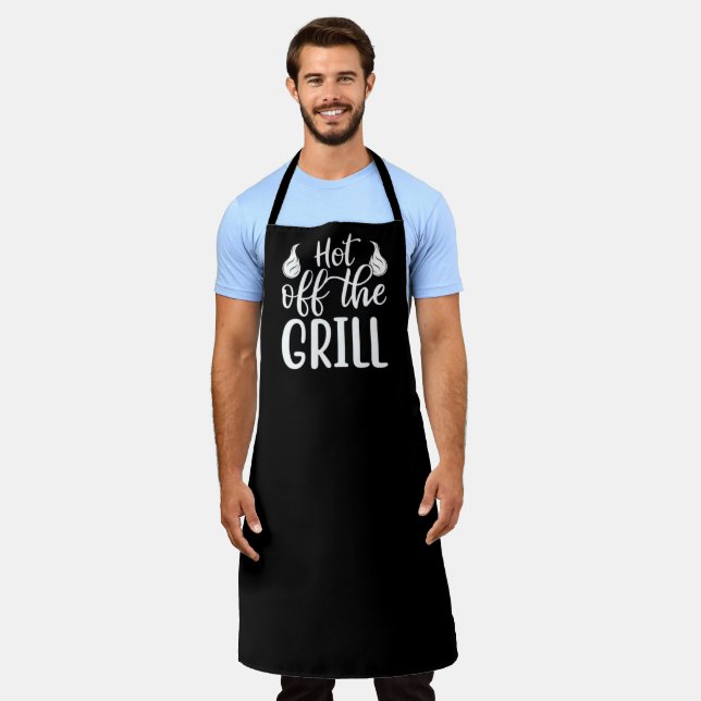 Delantal Caliente De La Parrilla BBQ Gran Apron Negro (Gastado)