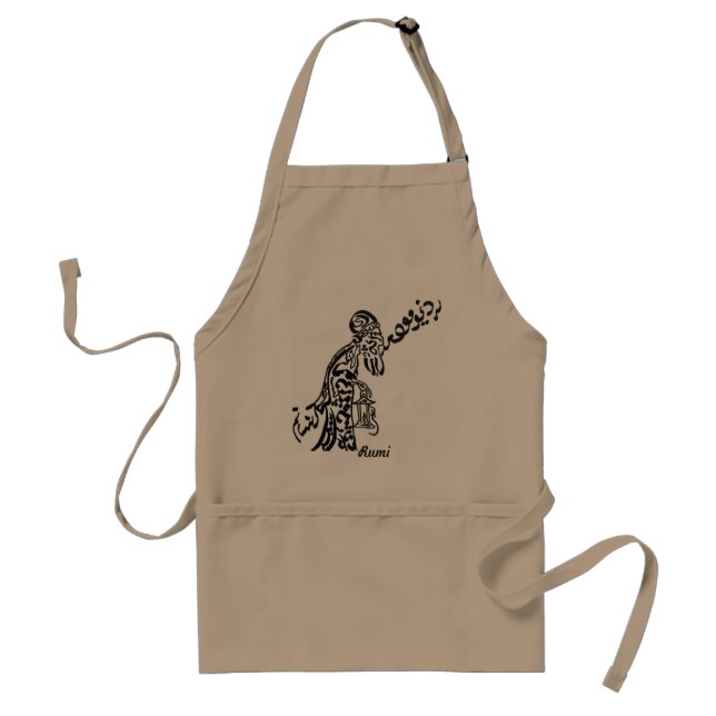 Delantal Caligrafía persa del poema "viejo hombre " de Rumi (Frente)