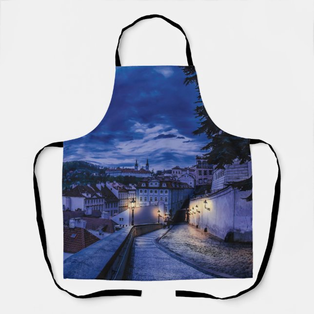 Delantal Calle nocturna de Praga (Anverso)