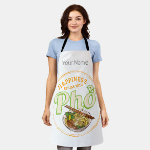 Delantal Calle retro de sopa de Pho Alimentos Vintage Gourm