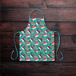 Delantal Camarón y sushi azul
