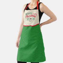 Delantal Cambiar el color del texto DIY Feliz Apron navideñ