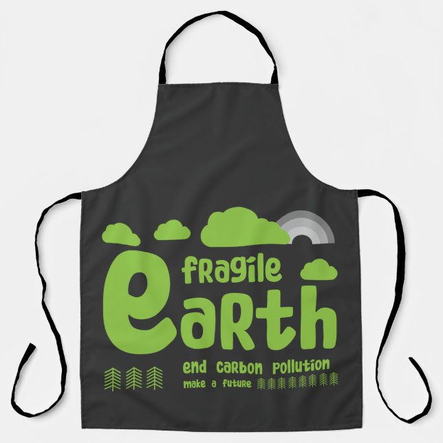 Delantal Cambio climático | Contaminación por carbono | Cam (Anverso)