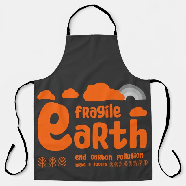 Delantal Cambio climático | Contaminación por carbono | Cam (Anverso)