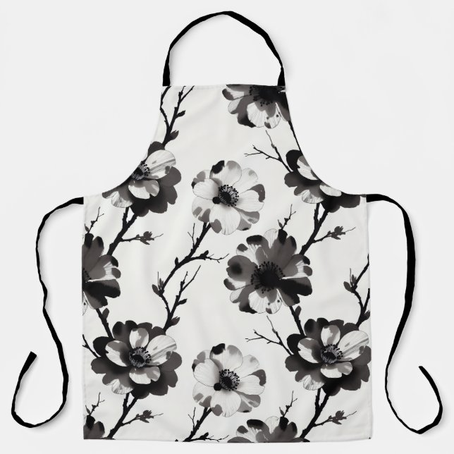 Delantal camelias de estilo japonés (Anverso)