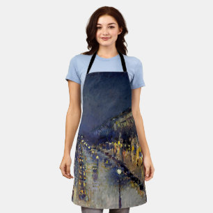 Delantal Camille Pissarro - Boulevard Montmartre de noche