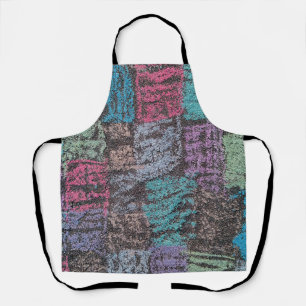 Delantal Caminata en el arte de la acera en amarillo morado