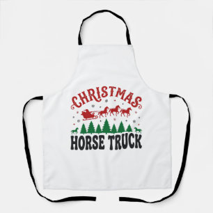 Delantal Camión de Caballo de Navidad Diseño de Trineo de S