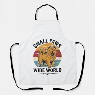 Delantal Camisa de Chow Chow Pequeñas Patitas Mundo Amplio 