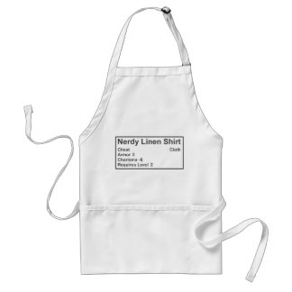 Delantal Camisa de lino Nerdy de la armadura del